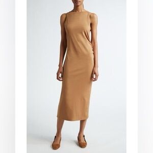 VINCE Women's Side-drank Pima Cotton Tank Midi-dress Size XS